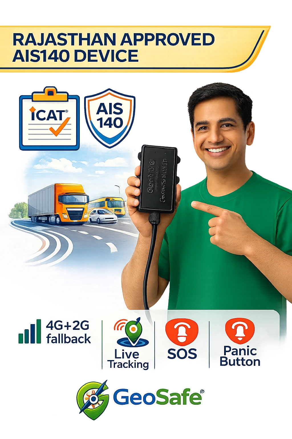 Rajasthan RTO Approved AIS140 GPS Device