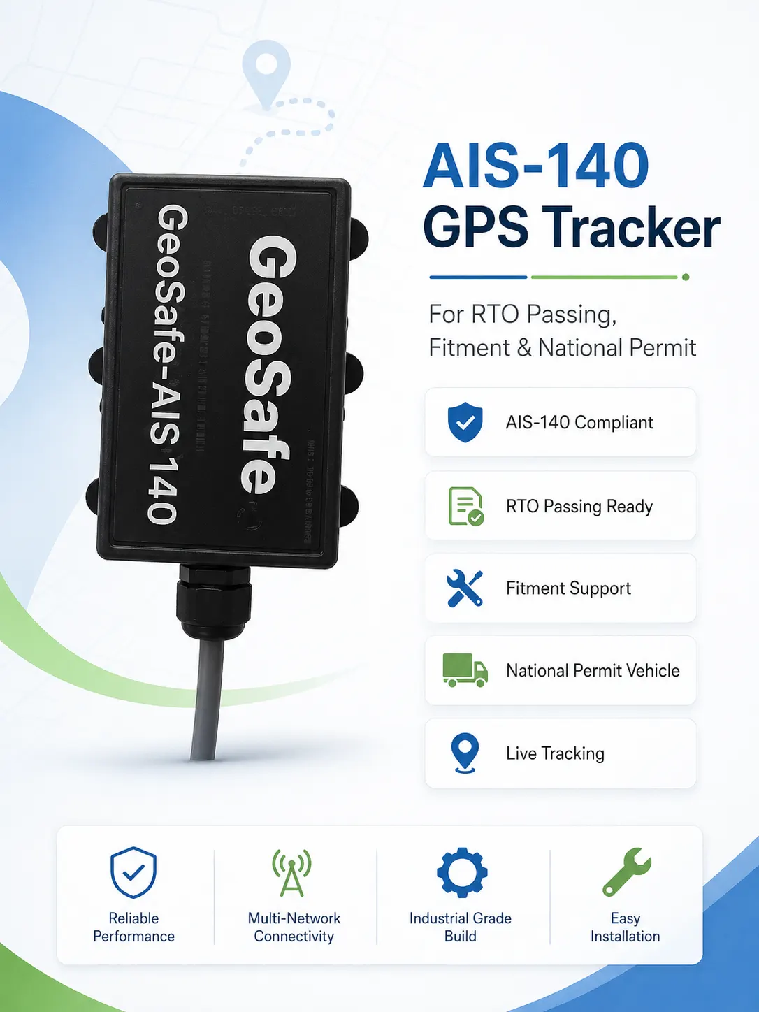 VLTD AIS-140 GPS Tracker for RTO Passing, Fitment & National Permit Vehicles